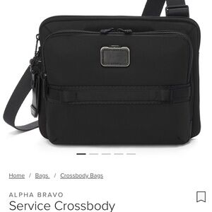 Tumi Alpha Bravo Black Crossbody Laptop Bag